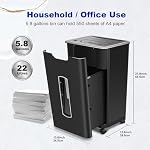 Wingwise Auto Feed Paper Shredder, 60 Sheets Cross Cut, CD/Credit Card Shredder with Anti-Jam & Dual Modes, 5.8 Gallon Bin, P-4 High Security, 26th Upgrade - Image 4