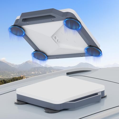 STARGEAR Starlink Mini Magnetic Mount with Protective Case & 4PCS Self-Adhesive Metal Plates, 300lbs Ultra-Durable, Hail & UV Resistant Starlink Mini Roof Mount for RVs, UTVs, Trucks, Cars & Boats