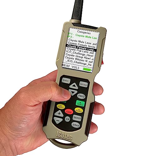 Icotec Nomad+ Programmable Predator Call/Decoy Combo with Bluetooth - 165 Professional Sounds Included - Plays 2 Sounds simultaneously - Holds up to 2,000 Sounds - Pristine Sound Quality