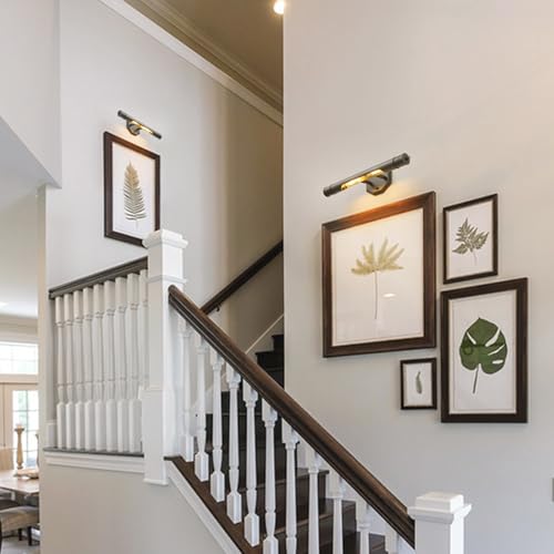 Black Vintage Picture Light Hardwired - 19 In Art Deco Lights Over Artwork by Mazu house - Image 9