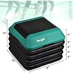 Yes4All 16"x16" Adjustable High Step Aerobic Platform with 4 Risers, Height-Adjustable 4"-6''-8''-10''-12" Step Aerobics Platform for Home Gym Exercise Fitness Workout - Image 2