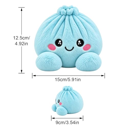 Jumbo Dumpling Plush Pillow Stuffed Bun with Steamer Party Favors,Purple - image 8