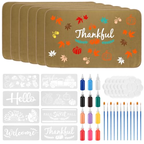 Beeplove Complete Fall Door Mat Craft Kits, 6 Blank Soft Mats for Painting by Beeplove - Used condition - US$39.55