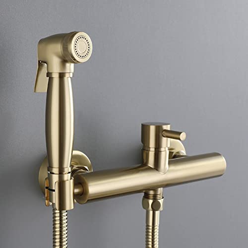Kit pulvérisateur de bidet pour toilettes or brossé eau chaude et froide