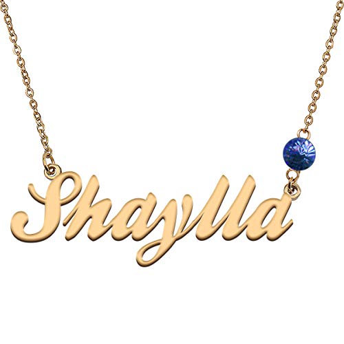 HUAN XUN Custom Choker Birthstone Shaylla Name Necklace Best