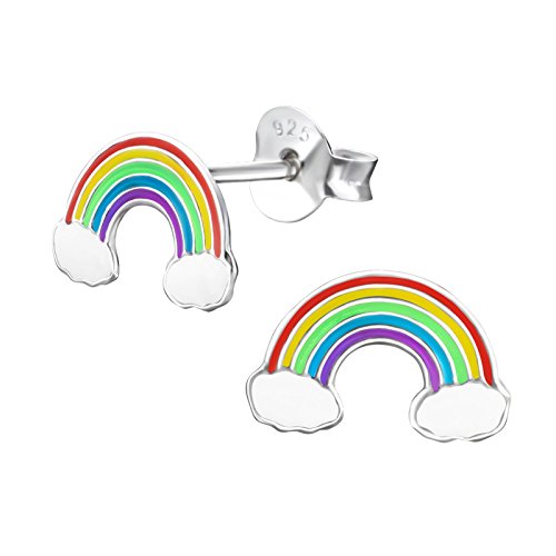 FIVE-D Kinderohrringe Regenbogen 925 Sterling Silber im Schmucketui