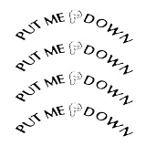 Jiuhong 4 Pack Funny Reminder Decoration Put Me Down Toilet Seat Decal Sticker Sign for Home Switch...