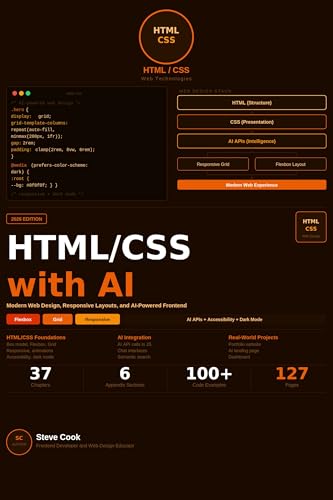 HTML/CSS with AI: A Complete Beginner's Guide to Modern Web Design, Responsive Layouts, and AI-Powered Frontend Development