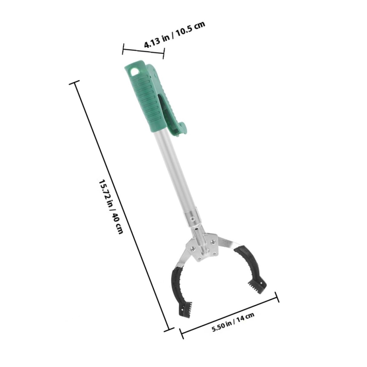 Pinza Raccogli Oggetti 2 Pezzi in Plastica 40cm Design Ergonomico per Raccolta Rifiuti Domestici e Pulizia