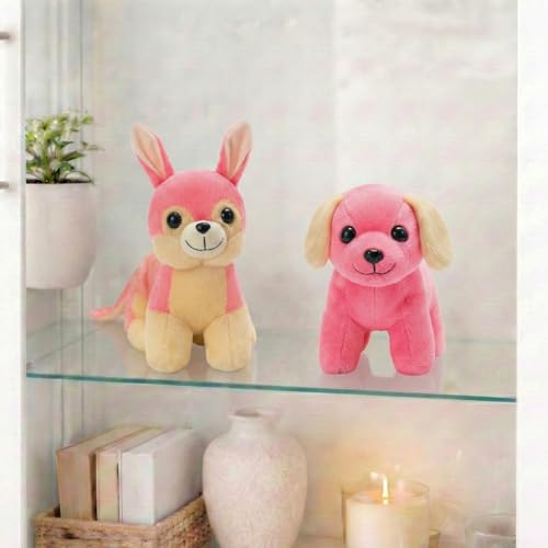 Image of Tabitha Stuffed Toys-Ultra Soft Plush Toy for Kids | Birthday Gifts for Kids and Girls | (Combo of 2 Toys 25 Cm Pink Cat & 25 Cm Pink Dog)