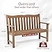 Stoog All-Weather Outdoor Bench, 2-Person Poly Lumber Garden Bench with 800lb Capacity, Never Fade & Rust-Proof, for Backyard, Patio, Deck, and Porch, Teak
