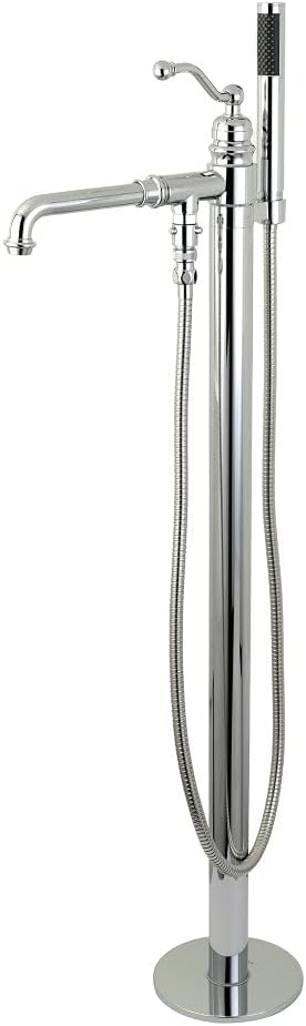 Kingston Brass KS7031ABL English Country Freestanding Tub Faucet with Hand Shower, Polished Chrome