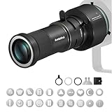 Ambitful AL300Pro Max Optical Bowens Mount Snoot, con 20 Gobos/36 ° Lens Optical Snoot Spotlight per Fotografia Video Shape Light Studio
