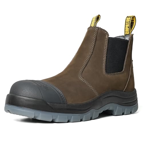 Image of Men's Slip On Soft /Composite Toe Slip Resistant Waterproof Puncture-proof Work Boots