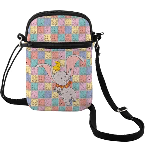 MEIKIUP Dumbo Elephant Crossbody Bag Flying Elephant Movie Inspired Gift Dumbo and Timothy Fans Gift