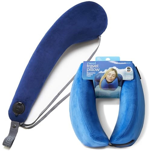 TRAVELREST All-in-One Travel Neck & Body Pillow Blue