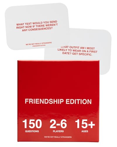 WE'RE NOT REALLY STRANGERS Friendship Edition Card Game - 150 Conversation Cards for Adults, Teens,...