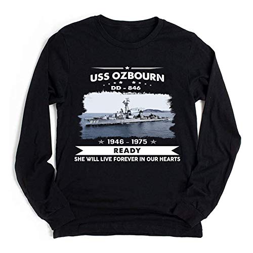 USS Ozbourn DD 846 Longseeve, Hoddie, Sweashirt, US Navy Veteran Mens Dad Grandpa Gift Shirt, US Ships Shirt, Personalized Shirt, Proud Veteran Gifts