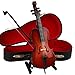 Dselvgvu Wooden Miniature Cello with Stand, Bow and Case Mini Musical Instrument Cello Replica Collectible Figurines Dollhouse Accessories Model Home Decoration Display Ornament (5.51