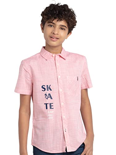Image of Under Fourteen Only Solid Regular Fit Shirts for Boys