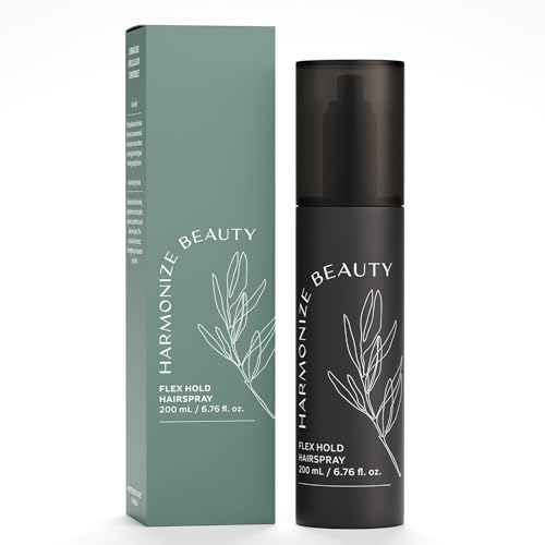 Harmonize Beauty Flex Hold Hairspray- Non Aerosol - All-Day Hold for All Hair Types - Nourishing Formula with Aloe Vera & Plant Proteins - Refreshing Gardenia Scent - 6.76 fl oz - Vegan, Cruelty-Free