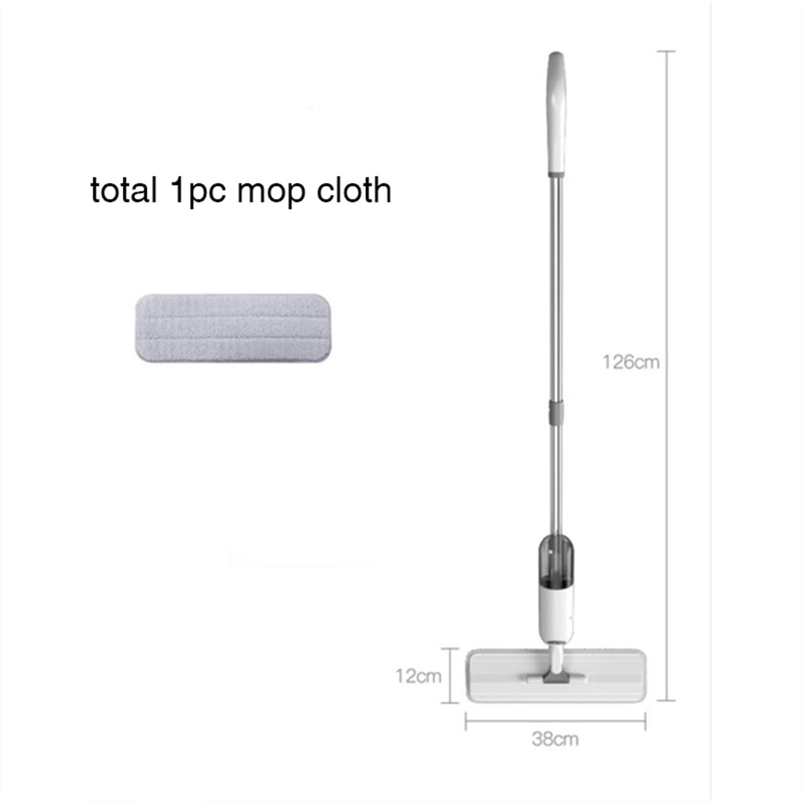 Spray FRONE CON MOJA DE MICROFIBER MOP MOP de microfibra húmeda y seco Manija giratoria Fregona con 3 almohadillas Evite lavarse a mano Herramienta de limpieza de hogar ( Color : 1 Mop 1 Cloth )