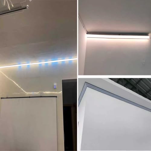 Plinthe LED aluminium avec diffuseur pour moulure et finition premium