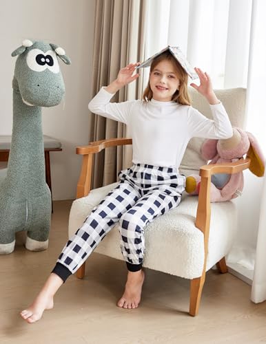 Arshiner Girls Pajama Pants Kids Plaid Pj Pants Comfy Lounge Sleepwear Bottoms with Pockets4