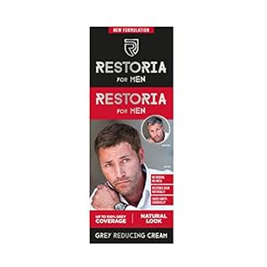Restoria Grey Reducing Cream for Men – Hair Cream for Restoring Natural Hair Colour Gradually, Up to 100% Grey Coverage – Vegan, 100ml