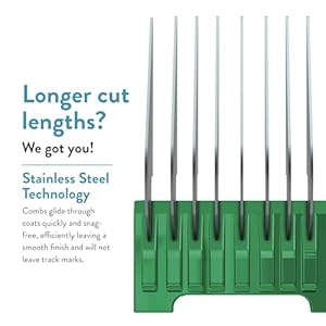 WAHL Professional Animal Stainless Steel Attachment Guide Comb for Wahl’s 5-in-1 Detachable Blade Pet, Dog, Cat, and Horse Clippers C, 7/8-Inch Cut Length (3338)