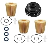 CAROTUPY Oil Filter Wrench and 04152-YZZA5 Engine Oil Filter Kit with 90430-12031 Oil Drain Plug
