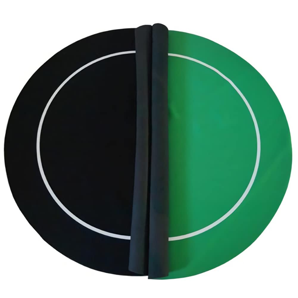 mata do pokera, Profesjonalna mata do pokera z torbą transportową, filcowa gry w karty(Black,24inch)