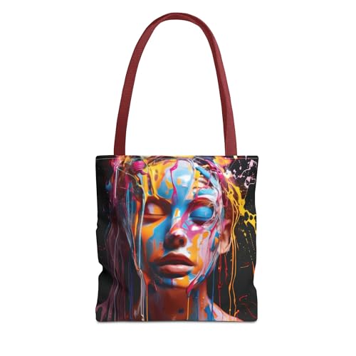 Painted ladies Head Shoulder Tote Bag for Travel,Work or Overnight weekender bag, lined inside 3 sizes 5 colors