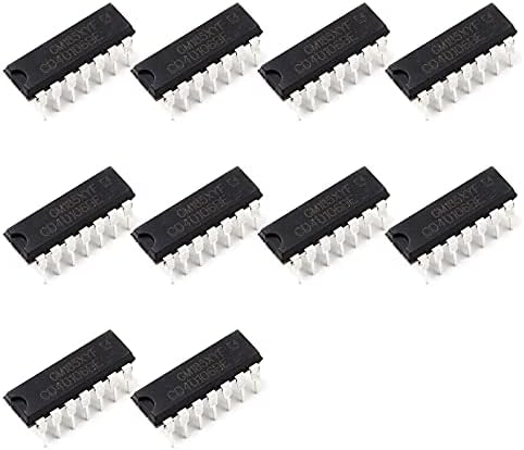 Bridgold 10pcs CD40106BE CD40106 40106 CMOS Hex Schmitt-Trigger Inverters 3V to 15V,DIP-14