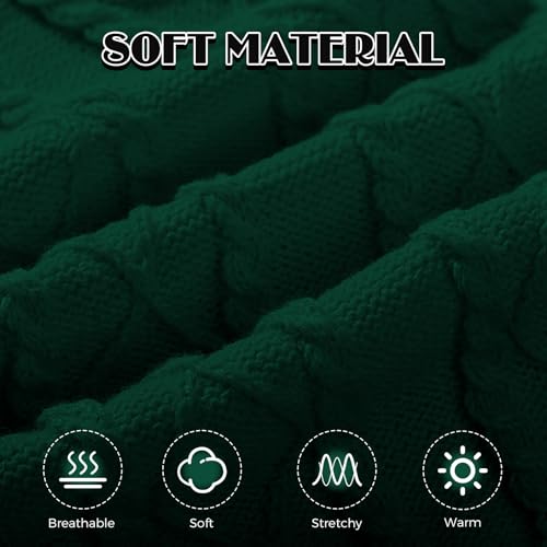 Image of Dog Sweaters for Small Medium Large Dogs Girl, Soft Warm Turtleneck Pup Dogs Shirt, Double Knitting Collar for Outdoor Playing, Warm Dog Clothes（Dark Green, 3X-Large）