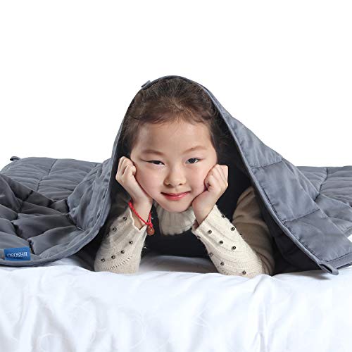 BHSOSO Kids Weighted Blanket 7 lbs 41" x 60" for Kids and Teens|Cotton