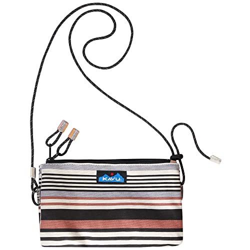 Kavu Dosewallips Double Zip Crossbody Rope Sling Purse - Springtime Stripe #TOP22