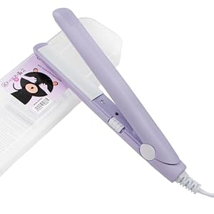 Mini Glätteisen Tragbar Mini Lockenstab Reise-Haareisen 2 in 1 für kurzes Haar, Pony Haare zu Hause oder im Salon (Lila)