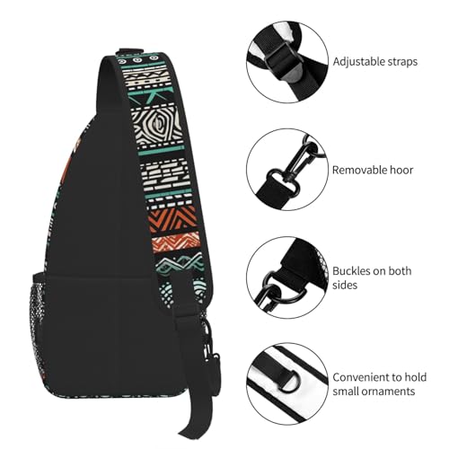 Bolso Sling Bandolera para Mujer y Hombre Negro miniatura 7