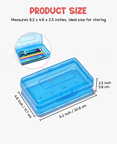 Image of Party Propz Large Capacity Pencil Box for Boys - Blue Compass Box for Boys | Stylish Geometry Box for Girls | Pencil Box Set Toys for Kids 3+ Years | Kids Geometry Box | Transparent Pencil Box