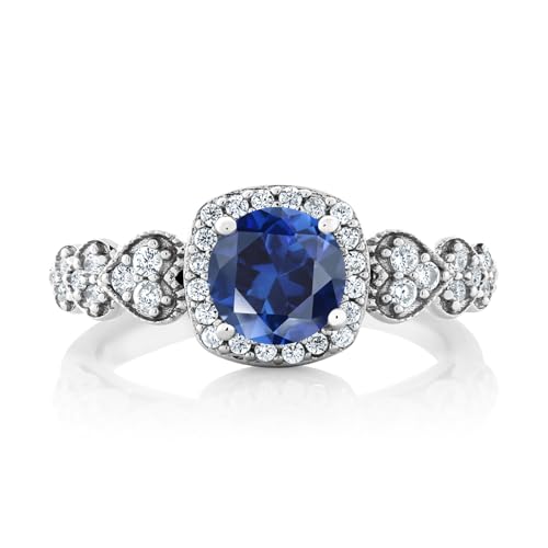 Gem Stone King 925 Sterling Silver Customized Personalized 6MM Round Gemstone Birthstone Engagement Promise Name Engraved Ring For Women3