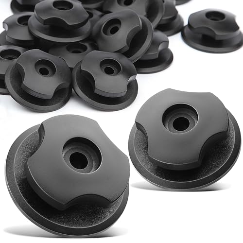 30 Stück Planenhaken Planenknöpfe Pkw Anhänger Zubehör Planenbefestigung Zubehör für Anhänger Haken Planenhaken Kunststoff Anhänger Ösen Ersatzteile für Anhänger Bordwand Hängernetz Rundknöpfe Schwarz