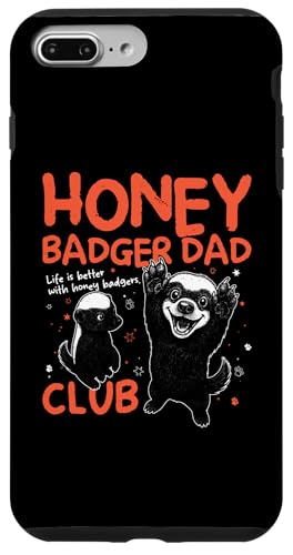 Honey Badger Dad Club Ratel �����Y ���̓� �X�}�z�P�[�X iPhone 7 Plus/8 Plus �p