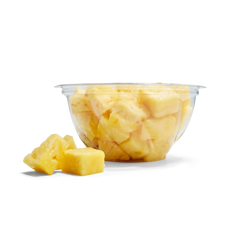 Organic Pineapple Chunks Medium - Fresh Produce Hand-Selected Fresh Cut Fruit for Snacks