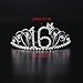 Frcolor Crystal Rhinestone Birthday Crown Sweet 16 Birthday Tiara (Silver)