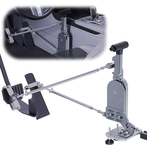 Controles manuales para conductores discapacitados lesionados, dispositivo fijo de asistencia de pedal de coche para freno y acelerador, diseñado para conductores lesionados o con problemas de