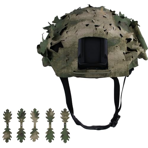 HUANGENG Helm – Camouflage-Kampfhelm-Zubehör – Airsoft, Paintball, Jagd – Uni-Erwachsene