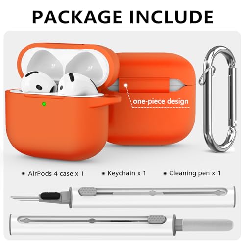 Image of Ljusmicker for AirPods 4 Case 2024 with Cleaner Kit,Orange