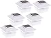 6 Pack Solar Power Square Outdoor Post Cap Lights for 4x4 PVC Posts (White)