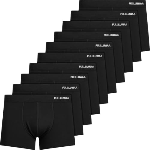 Fullluwaa Boxershorts Herren 10er Pack Baumwolle Ohne Kratzenden Zettel | Unterhosen Männer, Bequem, Weich & Atmungsaktiv, Elastische Baumwolle mit passendem Sitz, Nach vielen Wäsc